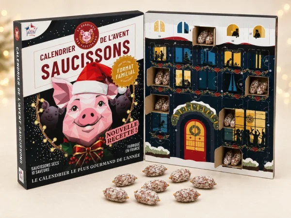 Calendrier de l'avent saucisson 60 mini-saucissons Calendrier de l'avent saucisson 60 mini-saucissons